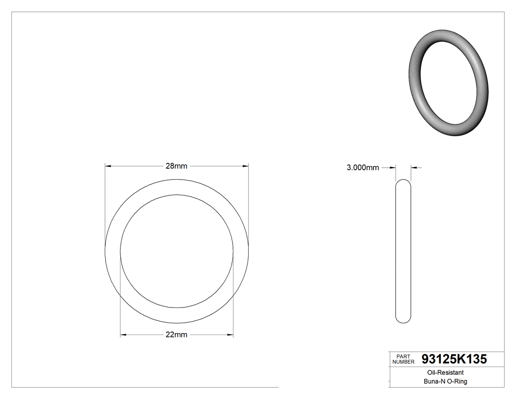 Technical drawing - 93125K135